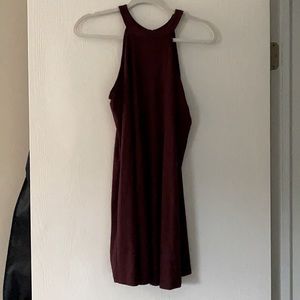 Burgundy T-shirt dress